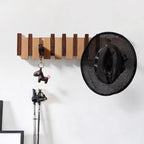Wooden Hanger with Convenient Folding Hooks