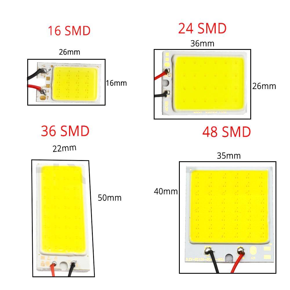 10pcs Multi-color Auto Interior Led Lamp Dome Bulb Light