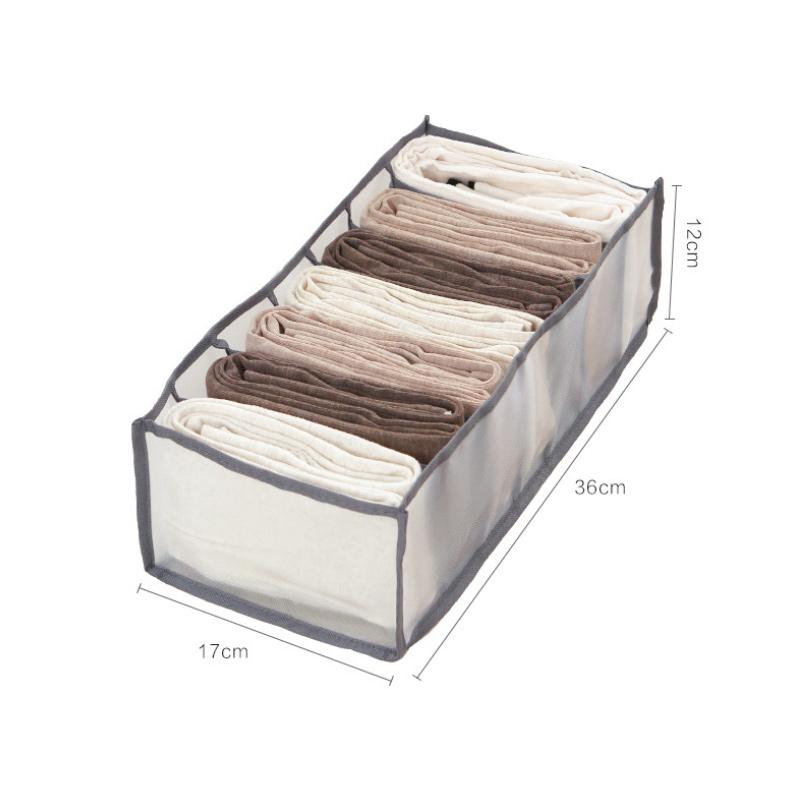 7 Grids Wardrobe Clothes Mesh Divider Organizer