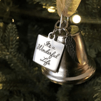 Christmas Tree Memorial Ornaments Angel Wings Bell Pendant Hanging Decoration | Siopsrl