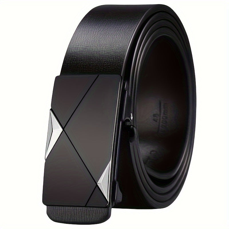 Zevolim | Men’s Genuine Leather Belt with Automatic Buckle – Classic Adjustable Cowhide Waist Belt