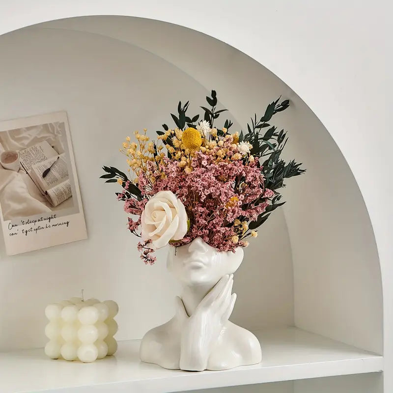 "Unique and Modern Ceramic Vase, Decorative Flower Vase for Living Room and Office"
