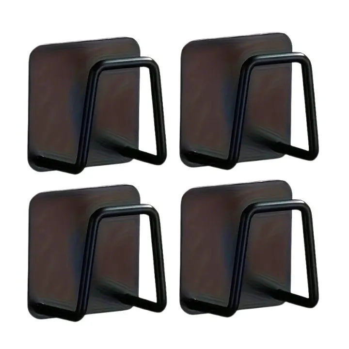 4 pieces | Stainless steel wall holder – Self-adhesive and space-saving