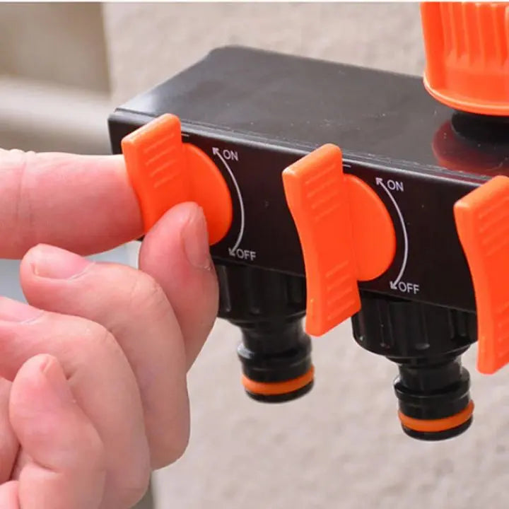 Zevolim| 4-Way Garden Hose Connector – Efficient Watering for Your Garden