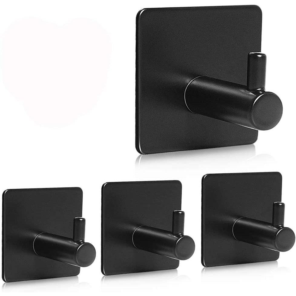 4-Pack: Heavy Duty Durable 304 Stainless Steel Wall Hooks