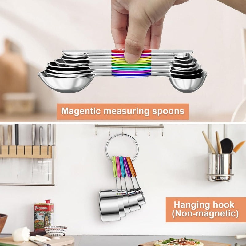 10-Piece Stainless Steel Measuring Cups and Spoons Set