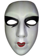 Cesar Painted White Female Semi-Rigid Plastic Face Mask