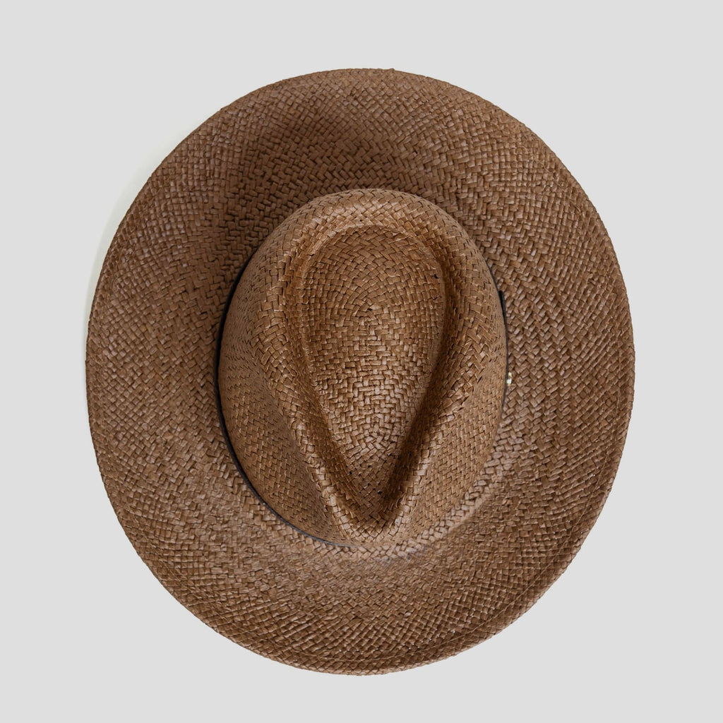 Modern Minimalist Straw Fedora Hat – Coffee | Zevolim