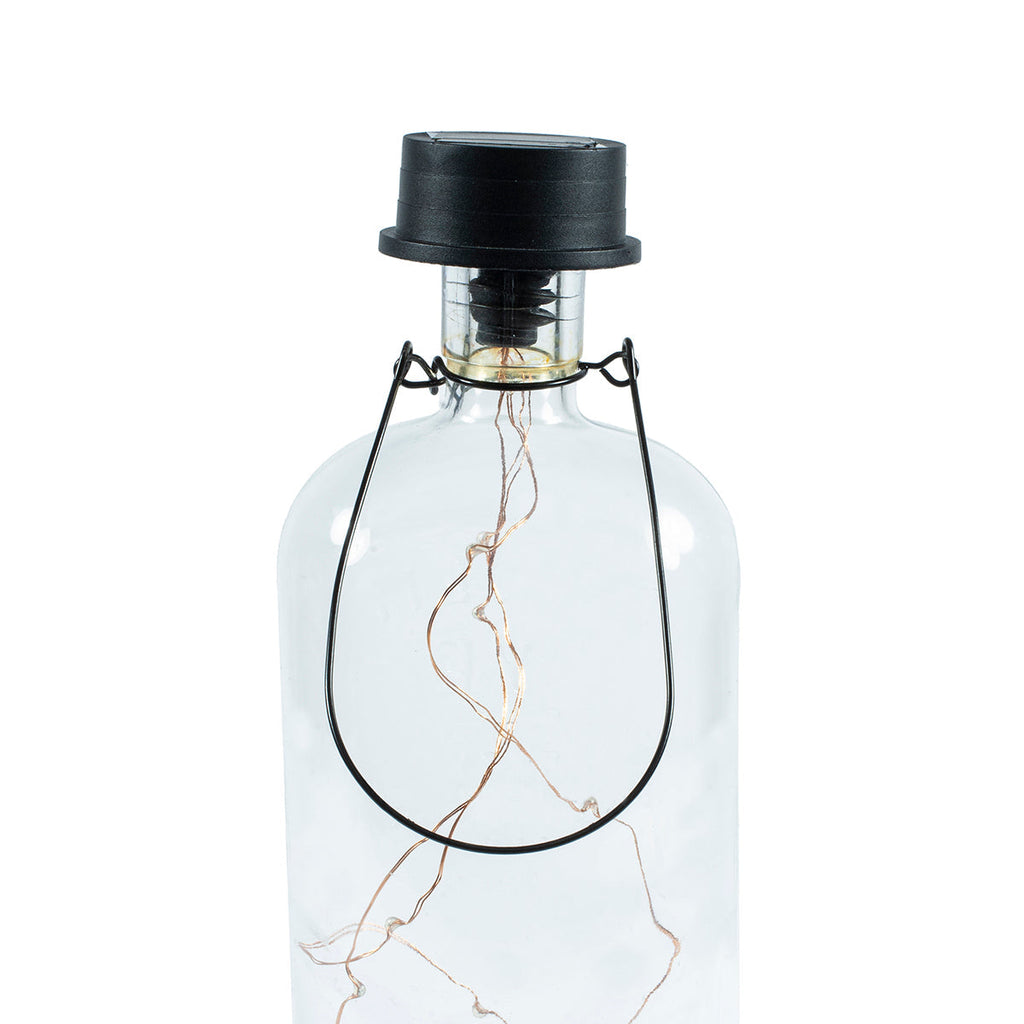 Solar Bottle Lantern Kit Set of 2 – Amber LED Hanging & Tabletop Lights