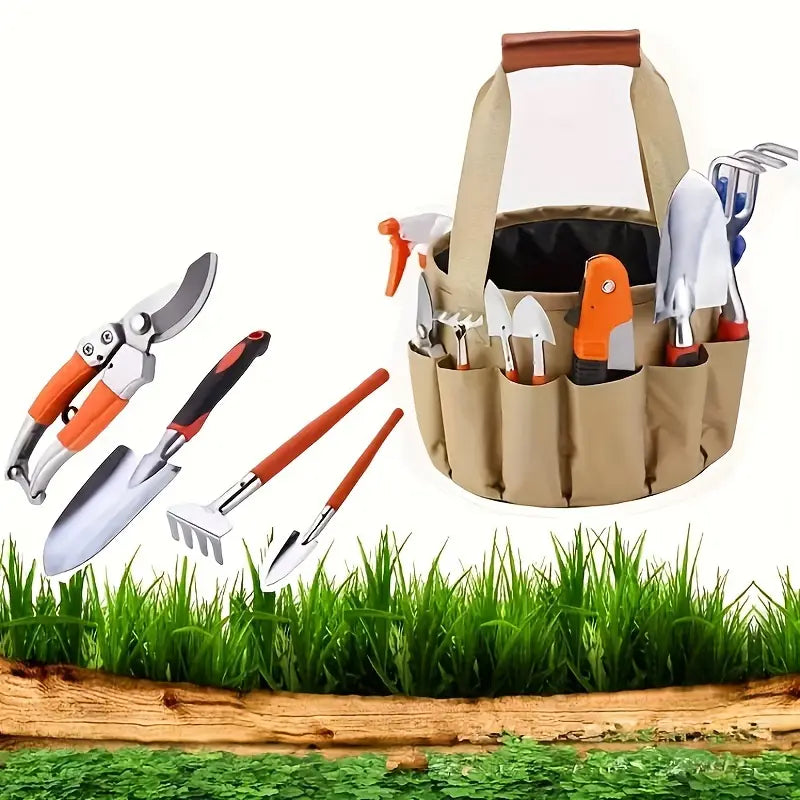 Zevolim| Garden Tool Set with Carrying Bag – 10-piece Set for Garden Care