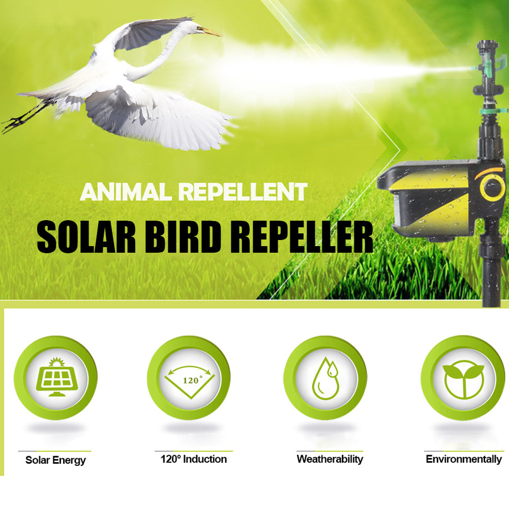 Zevolim| Solar Powered Motion Activated Sprinkler for Deer and Garden Pest Deterrent