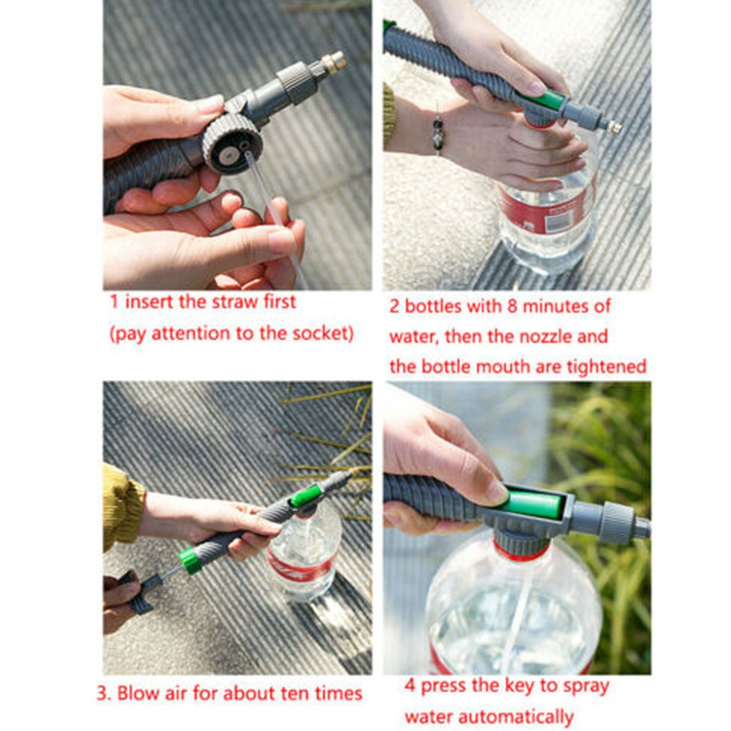 Zevolim| Universal Bottle Garden Sprayer with High Pressure Nozzle – For Plant Watering and Cleaning