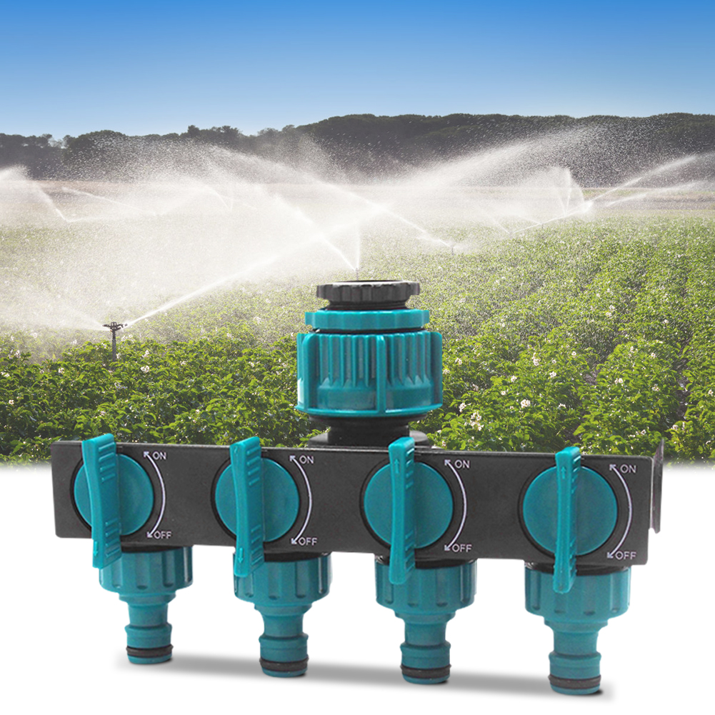 Zevolim| Universal 4-way garden hose splitter – Adjustable faucet splitter