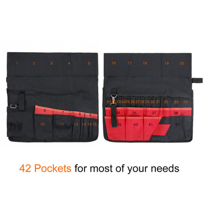 Zevolim| 42-Pocket Multifunctional Garden Tool Storage Bag – Large Storage for Tools