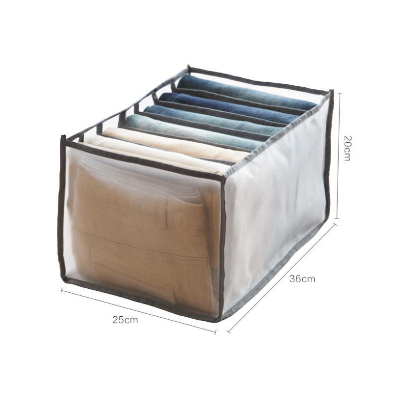 7 Grids Wardrobe Clothes Mesh Divider Organizer