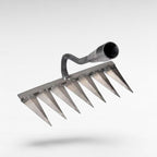 Zevolim| Steel Garden Rake with Durable Steel Tines for Lawn Care and Yard Maintenance