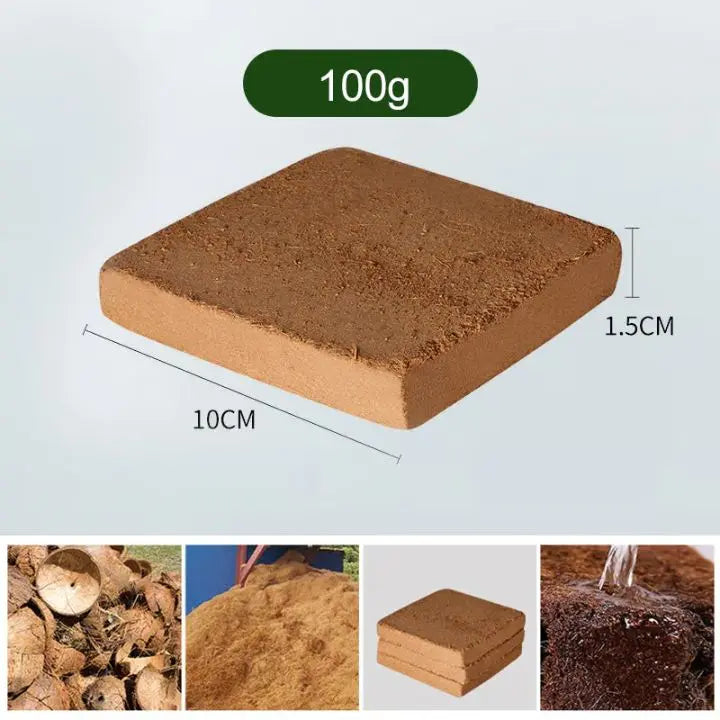 Zevolim| 5 Pieces Coconut Fiber Plant Pads – Eco-Friendly Blocks for Garden