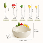 Little Quack Fruit Fork Ceramic Bowl Set