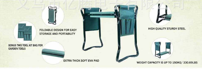 Zevolim| Garden Stool with Bag – Collapsible Seat and Workspace for Gardening