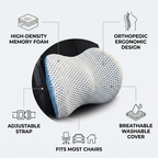 Zevolim | Lumbar Support Pillow CoreComfort – Orthopedic Memory Foam Back Cushion for Healthy Posture