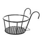 Zevolim| Hanging Plant Basket made of Metal – Balcony Planter Pot with Hook for Garden and Terrace