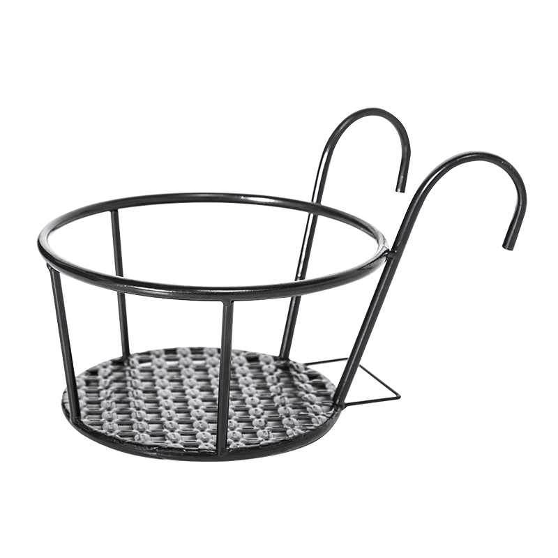 Zevolim| Hanging Plant Basket made of Metal – Balcony Planter Pot with Hook for Garden and Terrace