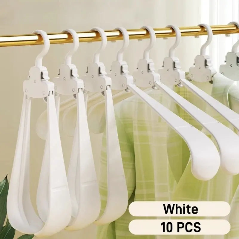 10-Pack Foldable Clothes Hangers with One-Button Design and 9 kg Capacity