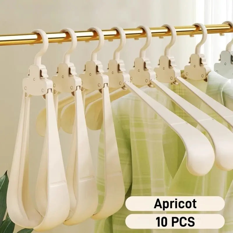 10-Pack Foldable Clothes Hangers with One-Button Design and 9 kg Capacity