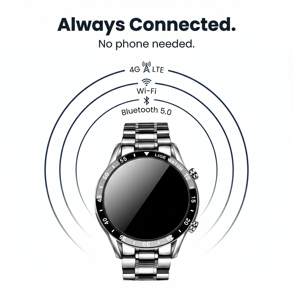 Zevolim | Luxury 4G Smartwatch – Stylish Watch with Calls, GPS & Health Features