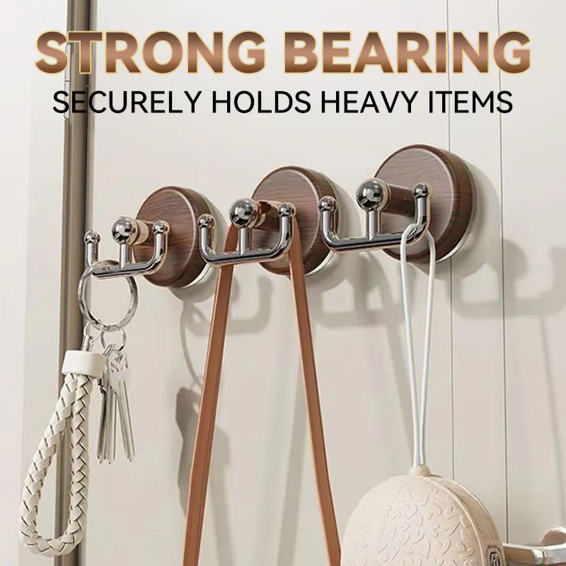 Multifunctional wood grain suction cup hook