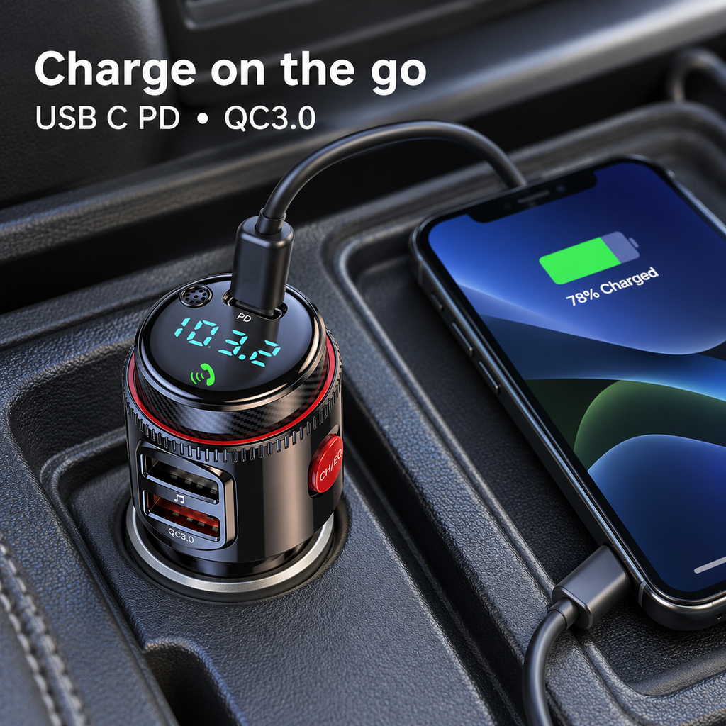 Multi-Port Smart Chip Car Fast Charger