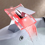 1-Handle Basin Mixer 1-Hole Copper Sink Tap with LED Lighting