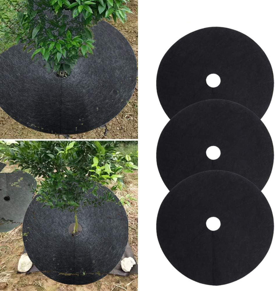Zevolim| Weed fleece tree disk – Breathable root protection mat for garden and plants