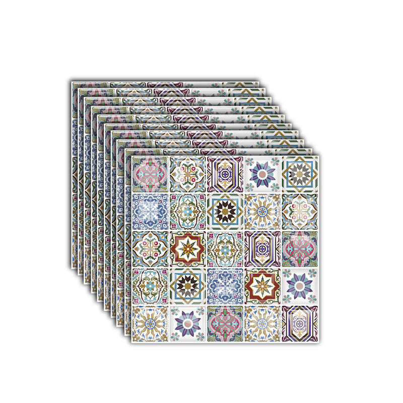 12"x 12" Resin Mosaic Tiles Square Self-Adhesive Tiles for Backsplash & Wall Tile