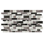 12"x 12" Resin Mosaic Tiles Square Self-Adhesive Tiles for Backsplash & Wall Tile