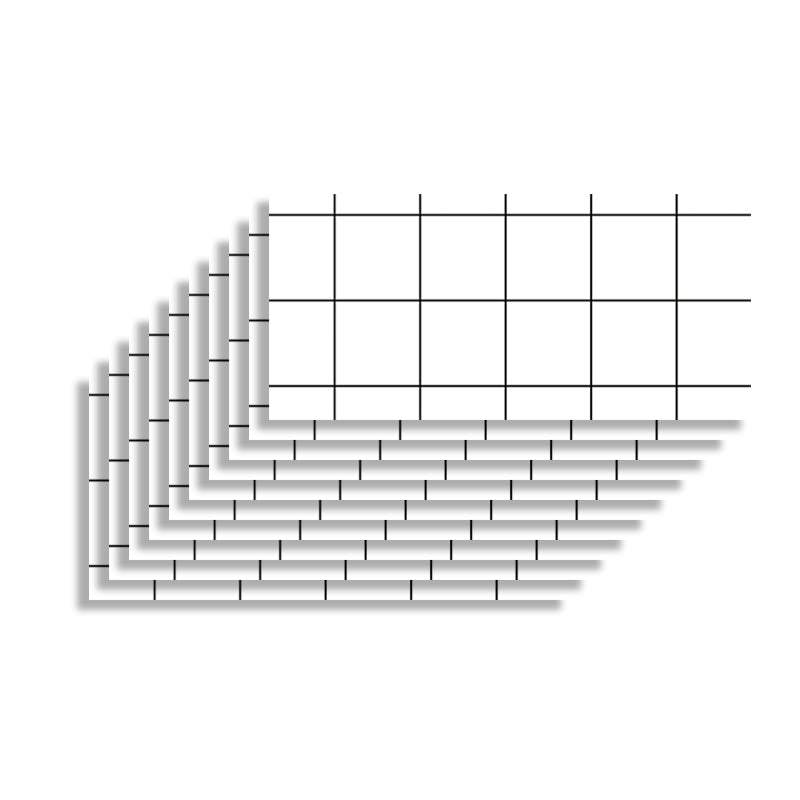 10 Pack 12" X 23" PVC rectangular Peel & Stick field tile kitchen and bathroom back paneling