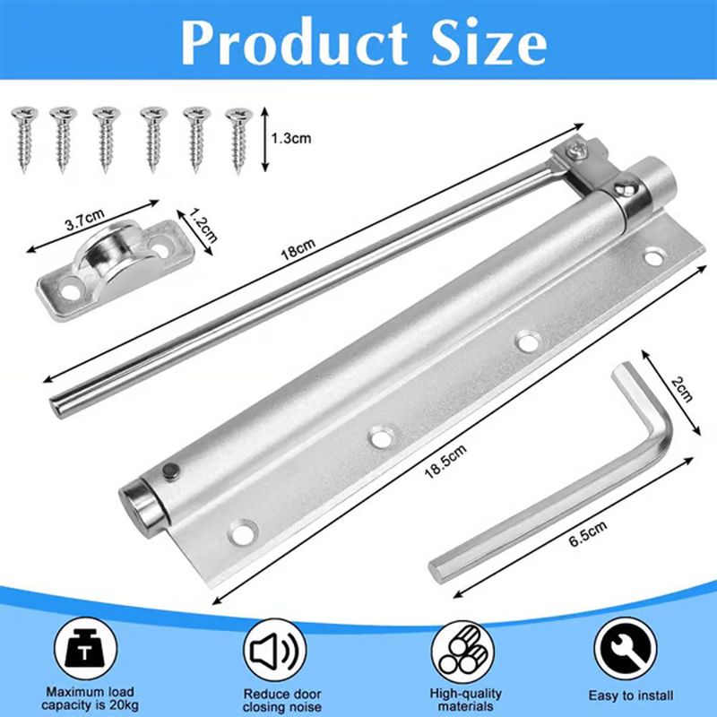 Adjustable automatic door closer