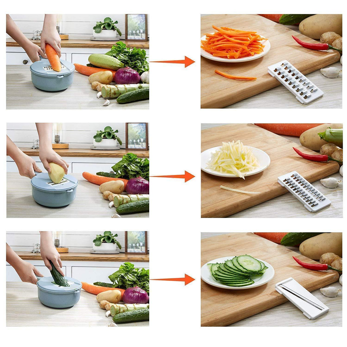 12-IN-1 multifunctional tool for cutting vegetables