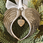 Christmas Tree Memorial Ornaments Angel Wings Bell Pendant Hanging Decoration | Siopsrl
