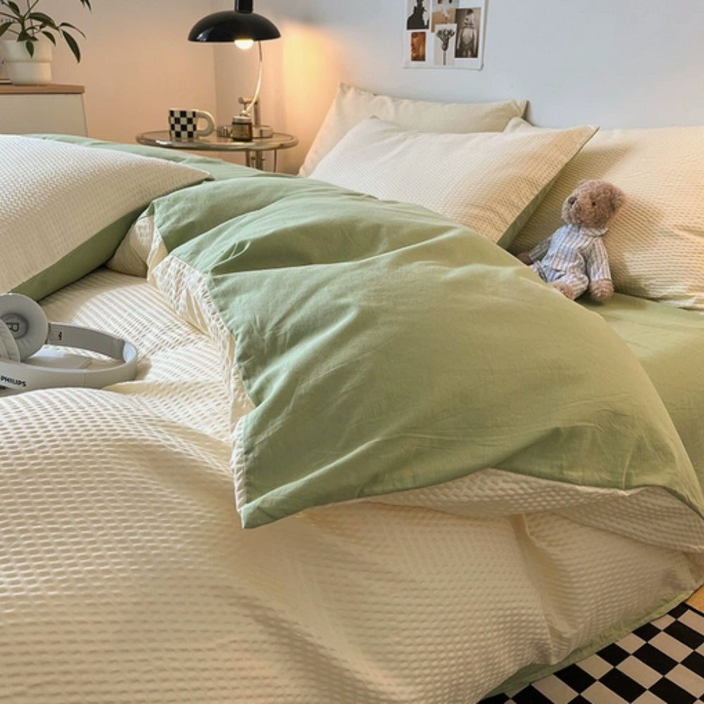 Zevolim| Beaumont Ultra-Soft Waffle Duvet Set | 3pcs Set