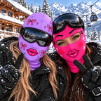 Custom Novelty Pink Bow Ski Mask, Funny Cute Ski Gift for Women Girls & Ski Lovers