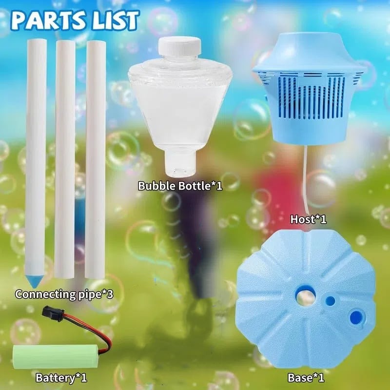Zevolim | Automatic Bubble Maker for Kids | BubbleFun Magical Bubble Play | 20,000+ Bubbles/Min | Adjustable Height | Portable