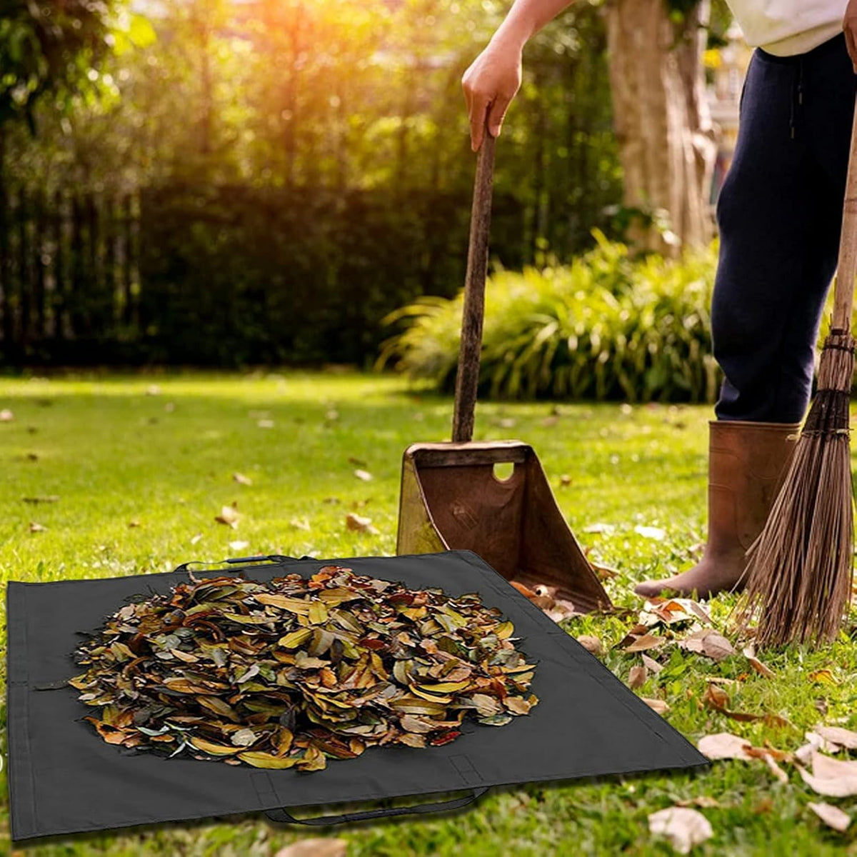 Zevolim| Foldable Garden Waste Bag – Sturdy Collection Bag for Leaves and Garden Waste