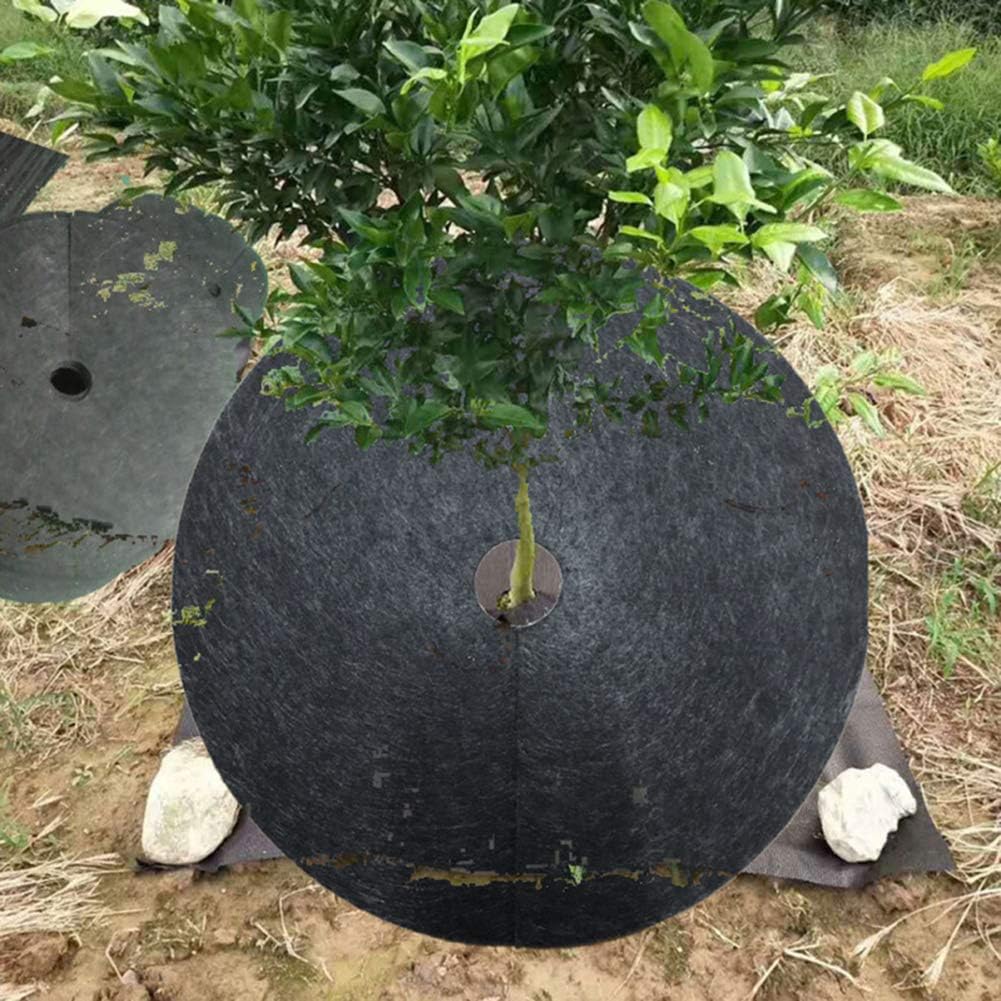 Zevolim| Weed fleece tree disk – Breathable root protection mat for garden and plants