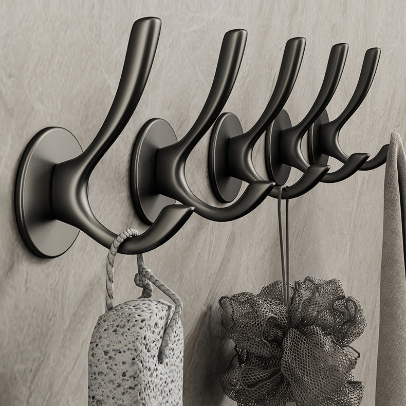 10-piece Bathroom Accessory Set Modern Matte Grey Bathrobe Hooks