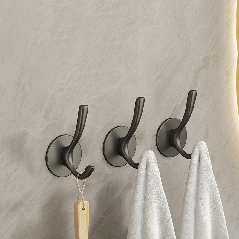 10-piece Bathroom Accessory Set Modern Matte Grey Bathrobe Hooks