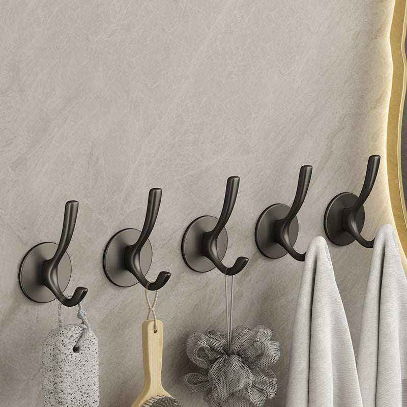 10-piece Bathroom Accessory Set Modern Matt Gray Bathrobe Hooks