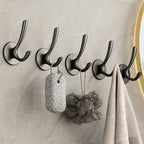 10-piece Bathroom Accessory Set Modern Matt Gray Bathrobe Hooks