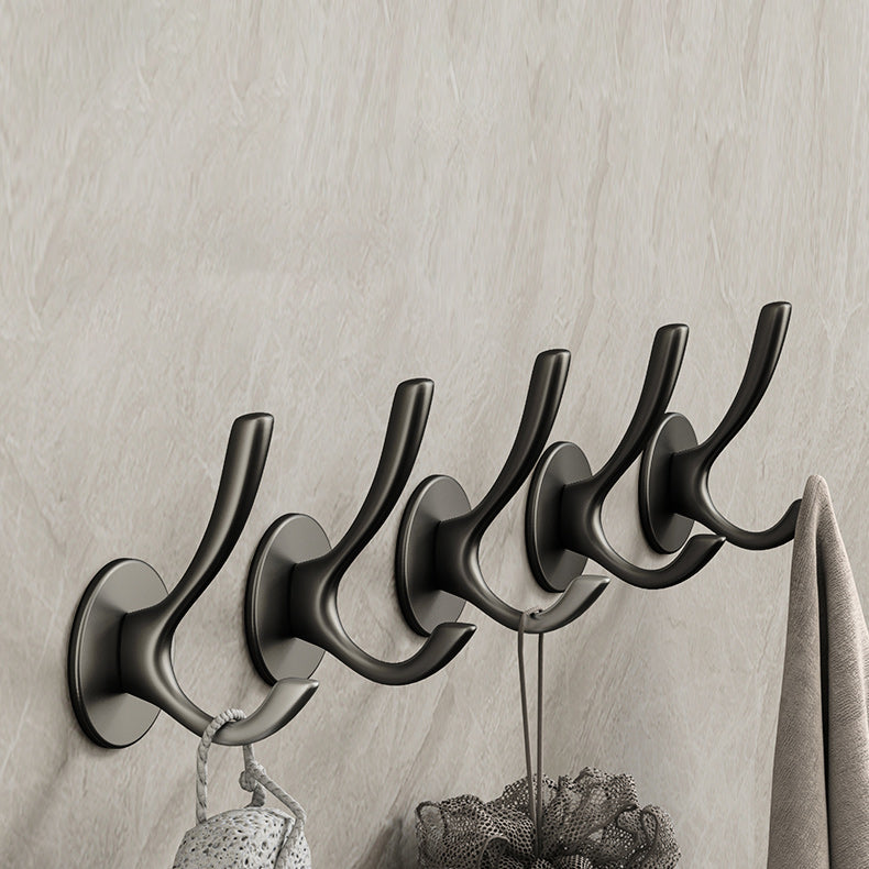 10-piece Bathroom Accessory Set Modern Matte Grey Bathrobe Hooks