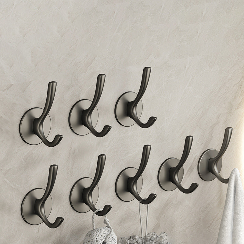 10-piece Bathroom Accessory Set Modern Matt Gray Bathrobe Hooks